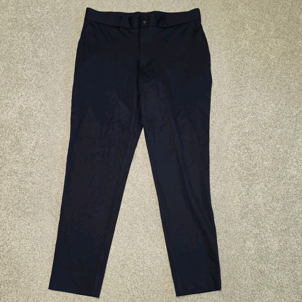 State & Liberty Pants Stretch Performance Dress Slacks 36x30 Mens Navy Blue